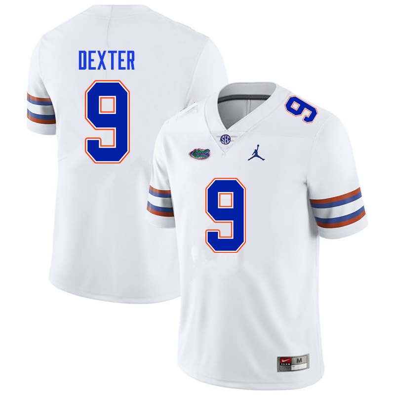 NCAA Florida Gators Gervon Dexter Men's #9 Nike White Stitched Authentic College Football Jersey EXD0764SH